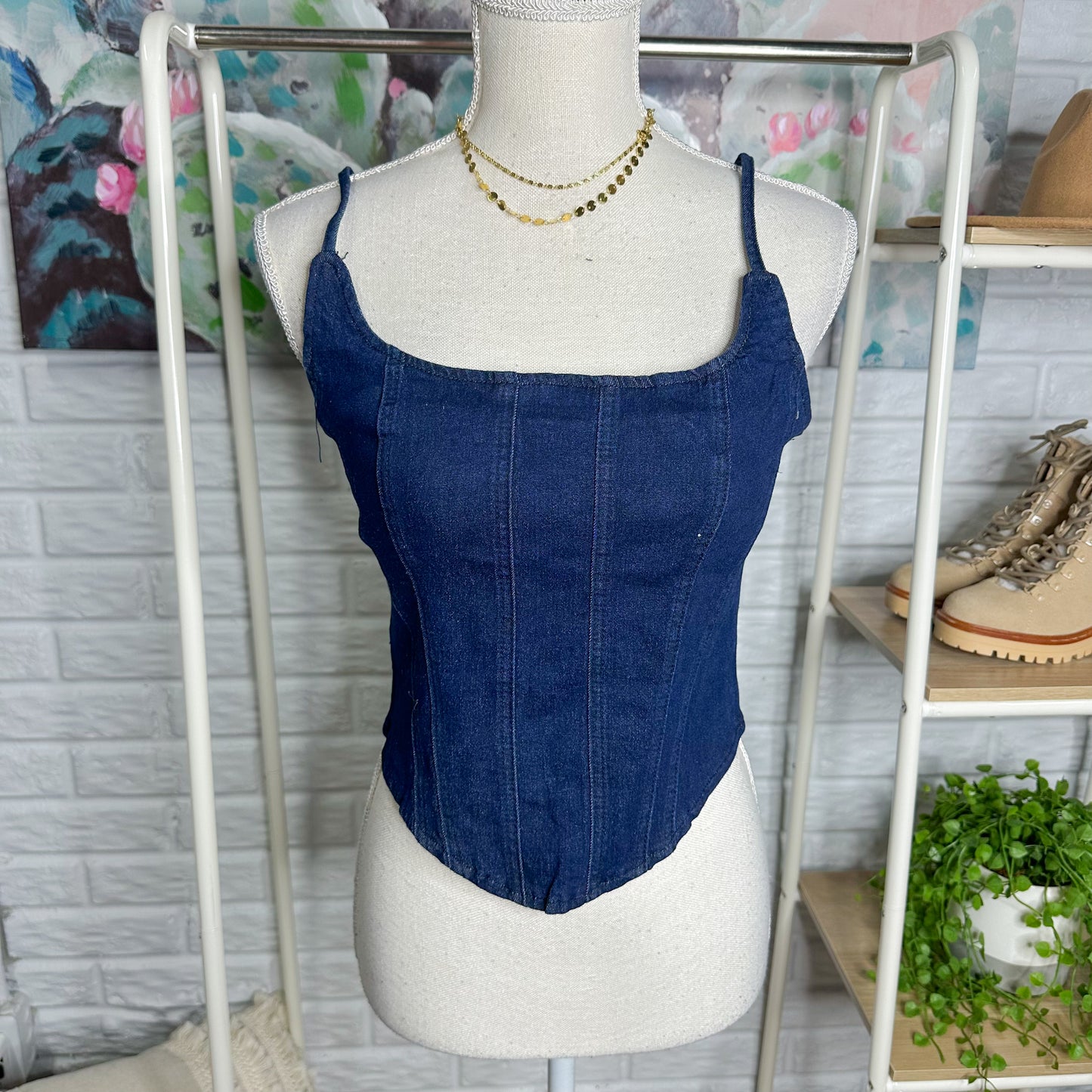 Imily Sleeveless Denim Vest Tank (S)