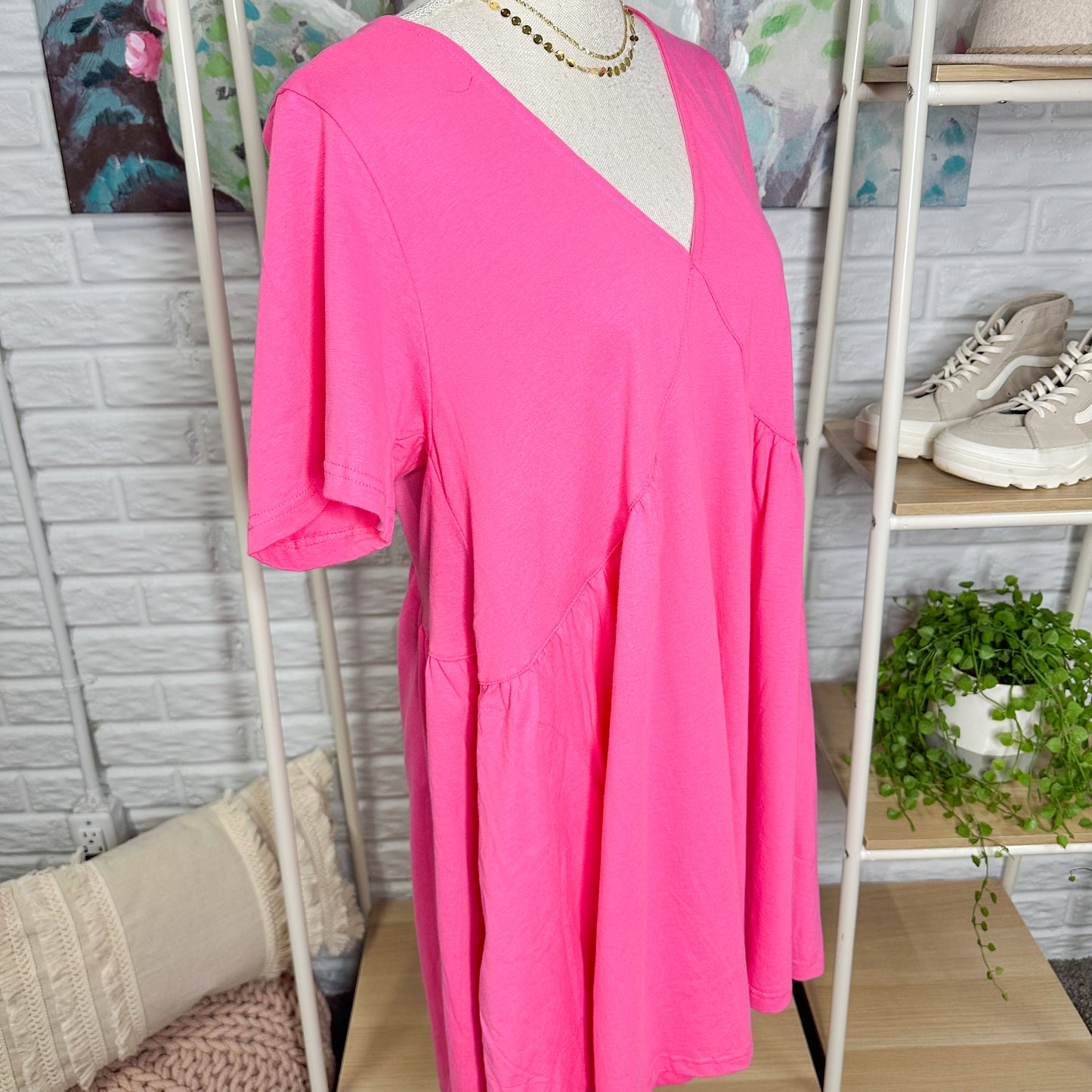 New Pink Summer Swing Dress (M)