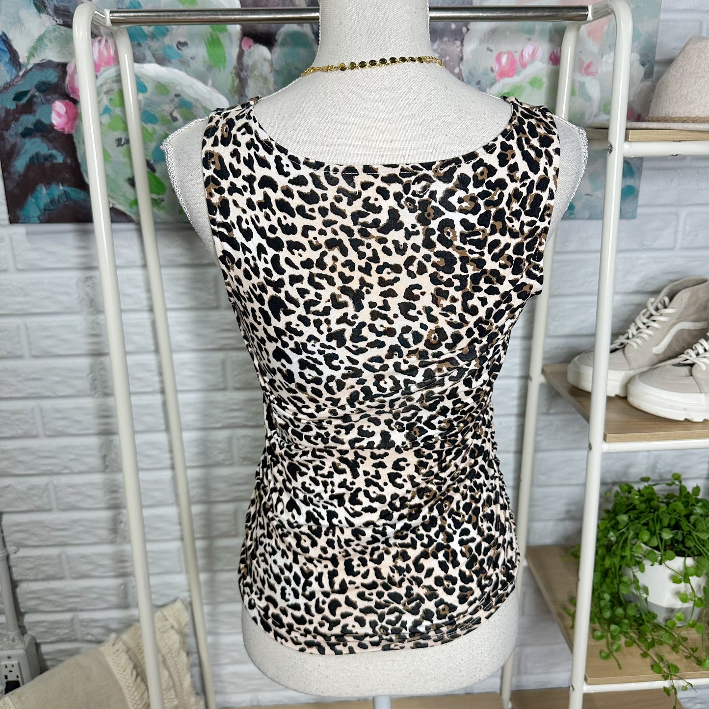 Maurice’s Leopard Ruched Hardware Tank (M)