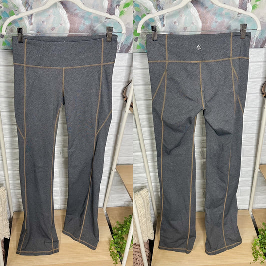 Athleta Gray Chaturanga Kick Flare High Rise Pant Size Medium Tall