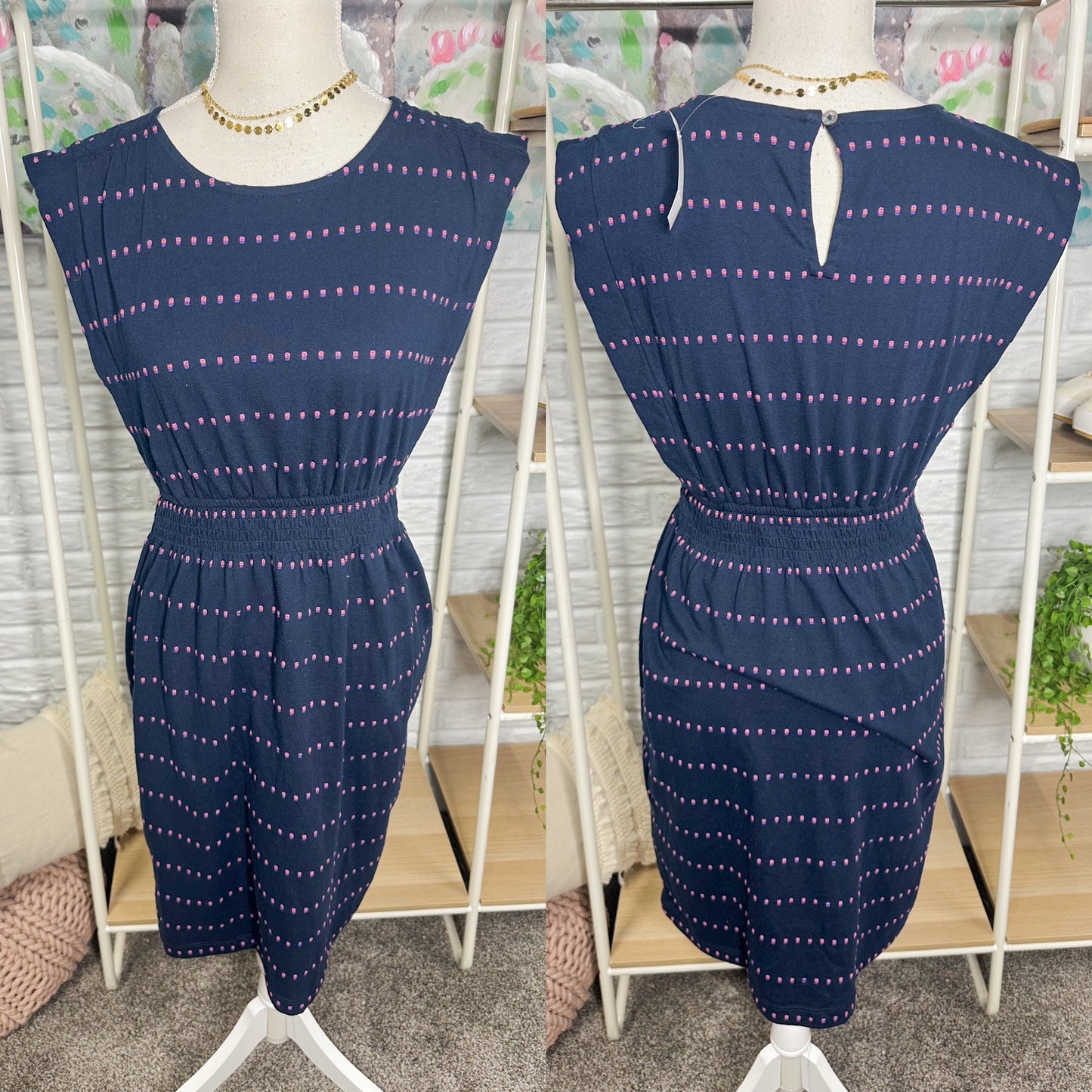 LOFT New Dotted Muscle Tee Dress (XS)