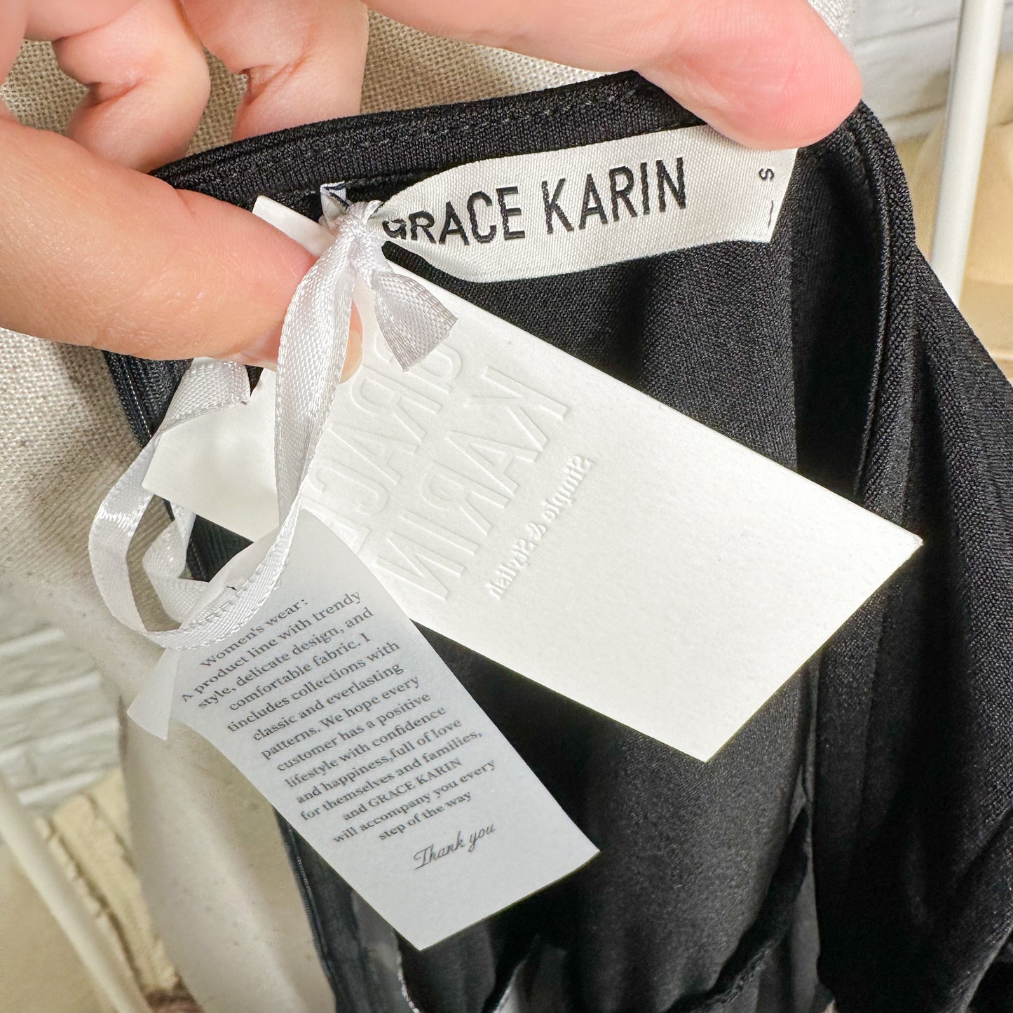 Grace Karin New Black Lace Deep V Party Dress Size Small