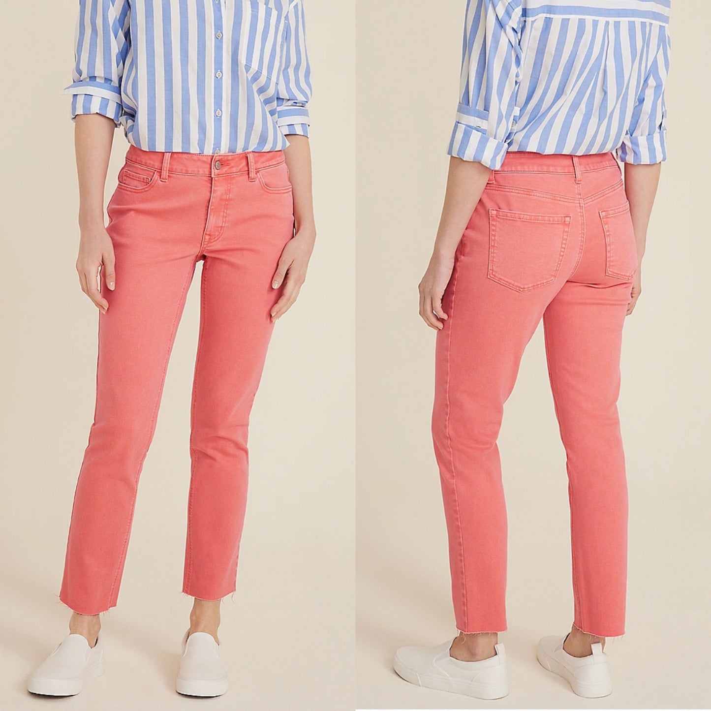 M Jeans New Slim Straight Coral Jeans (0 short)