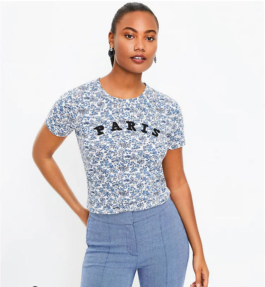 LOFT New Paris Everyday Crew Tee Size Small