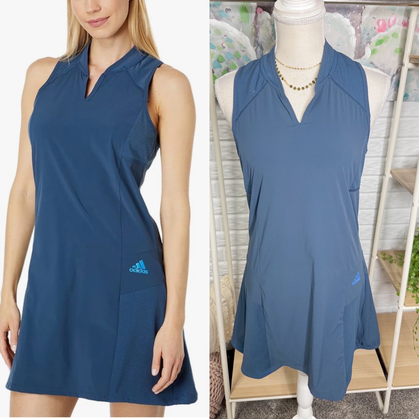 Adidas Heat RDY Blue Golf Dress (M)