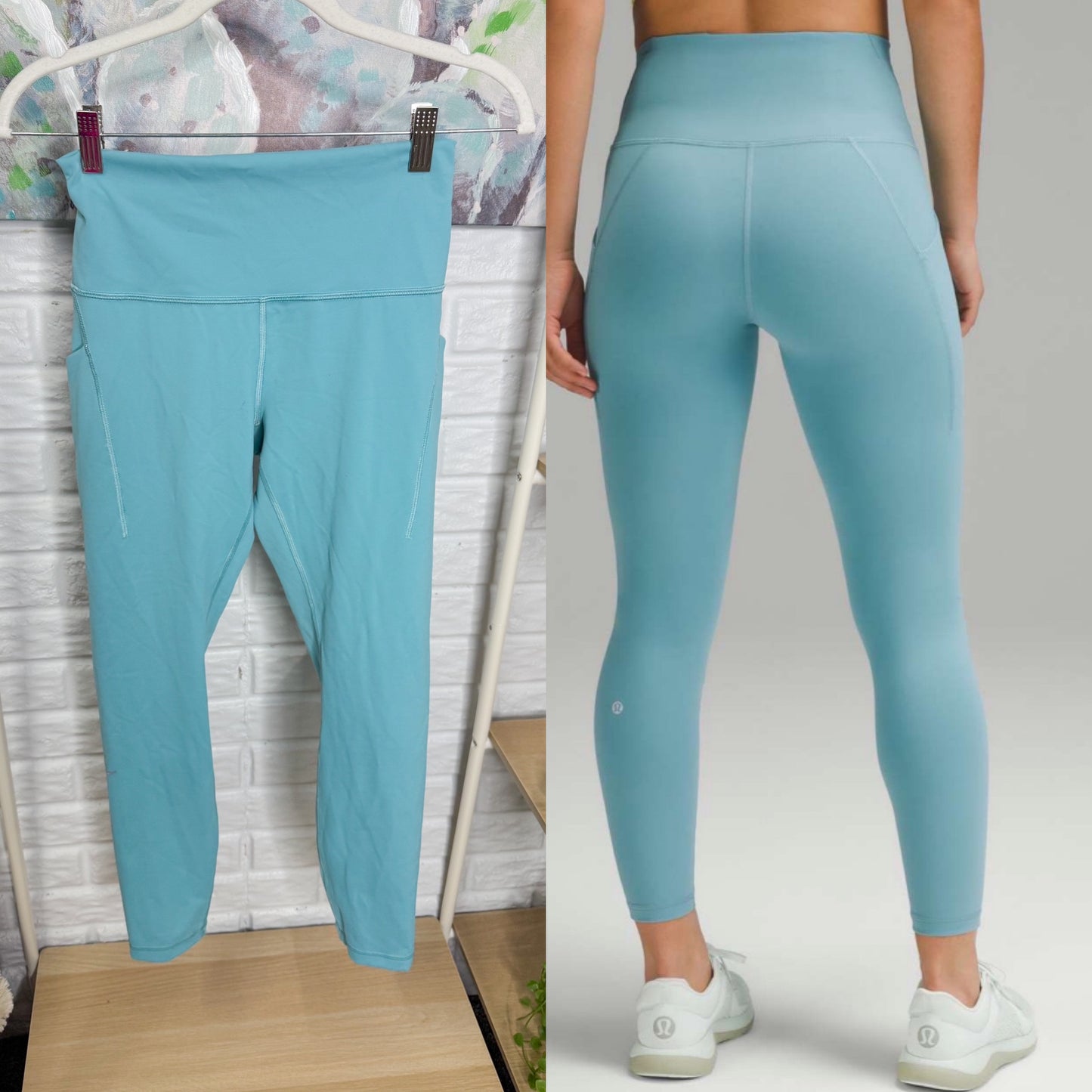 Lululemon Wunder Train High-Rise Tight with Pockets 25" Tidal Teal (8)