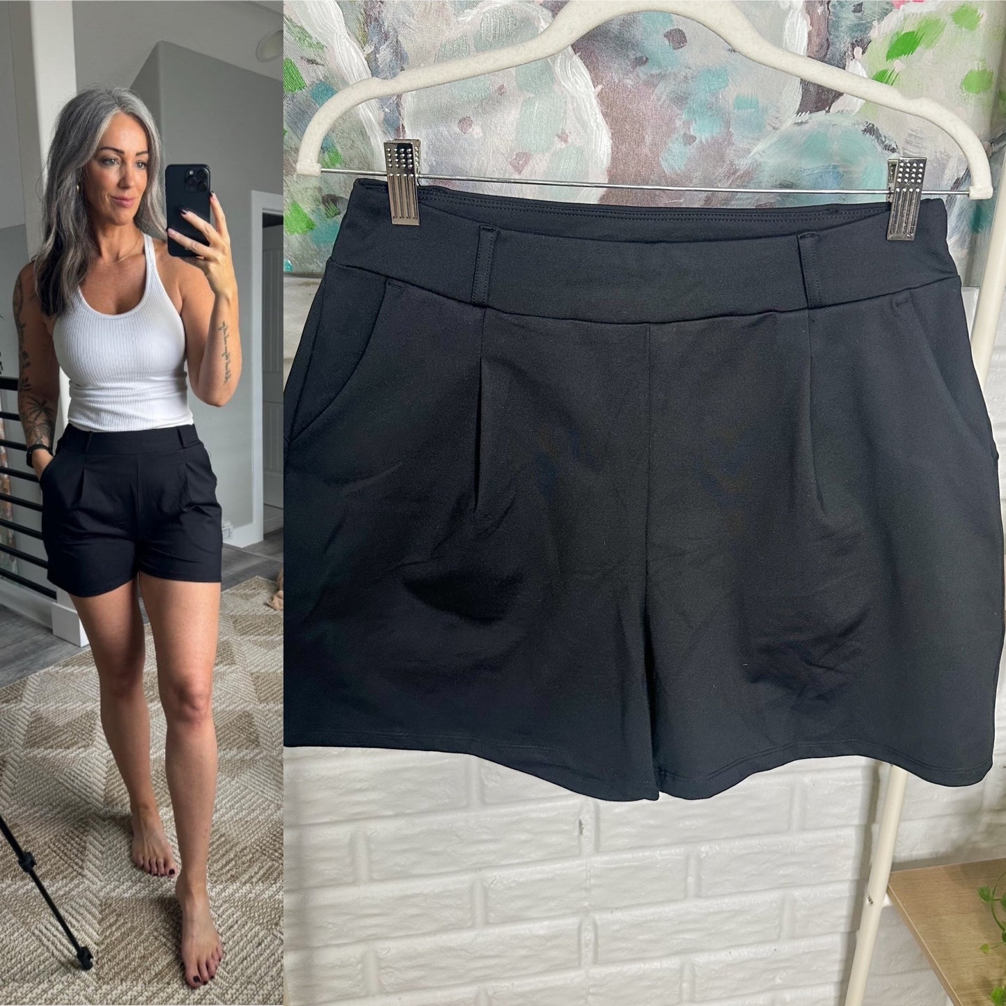 G4Free High Waisted Black Shorts (M)