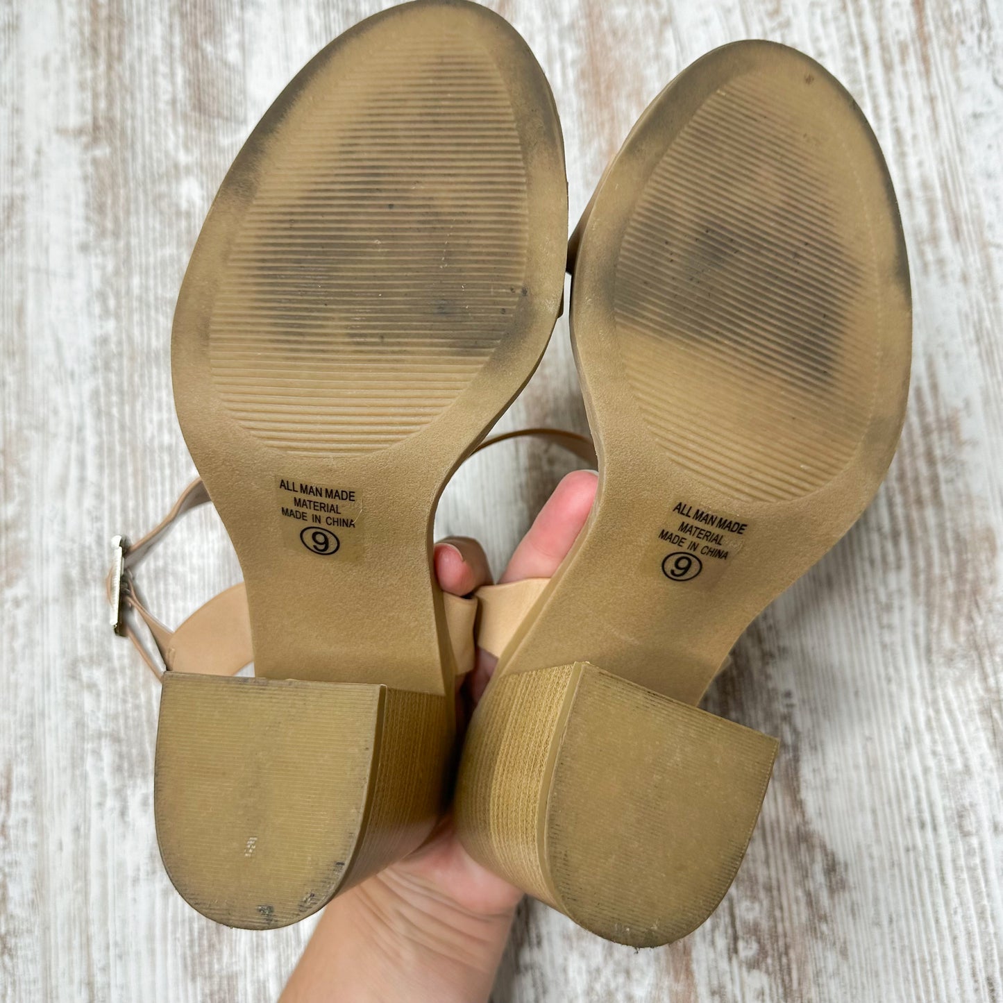 Soda Tan Open Heeled Sandals Size 9