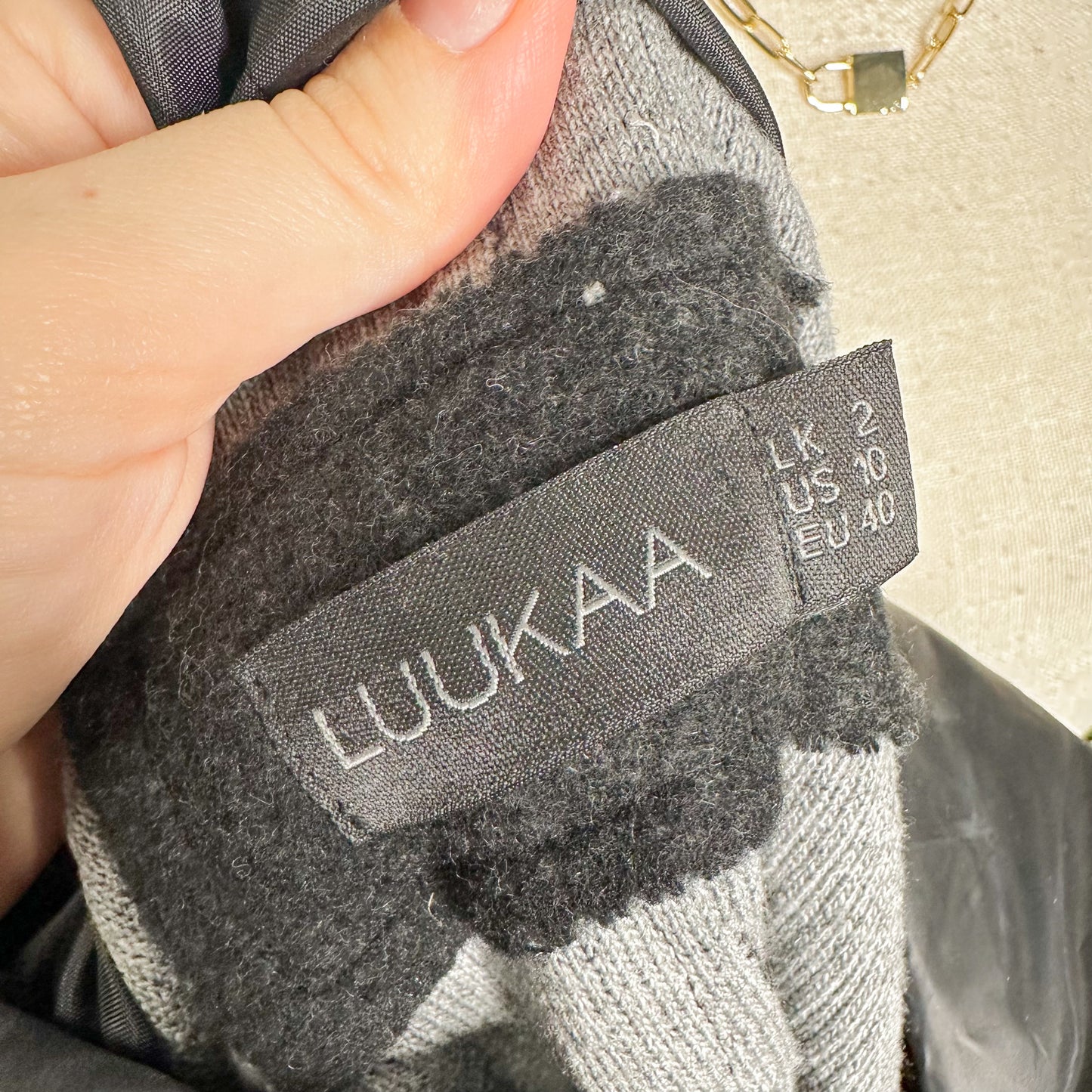 LUUKAA Wool Hooded Poncho Top Size 10