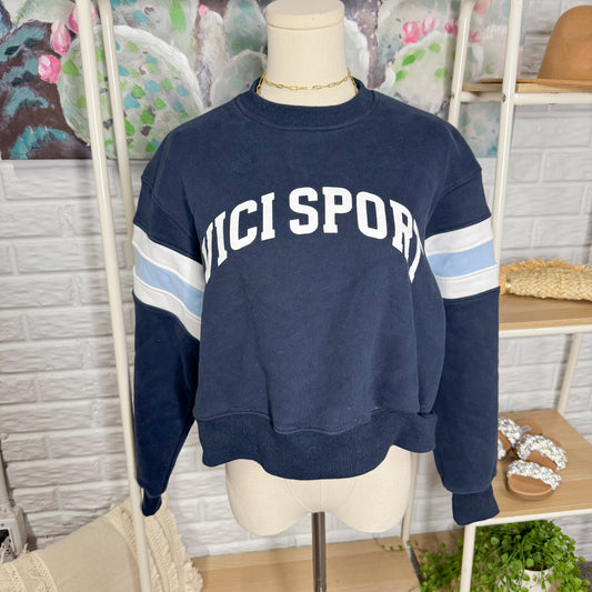 VICI Navy Sport Graphic Sweatshirt (M)