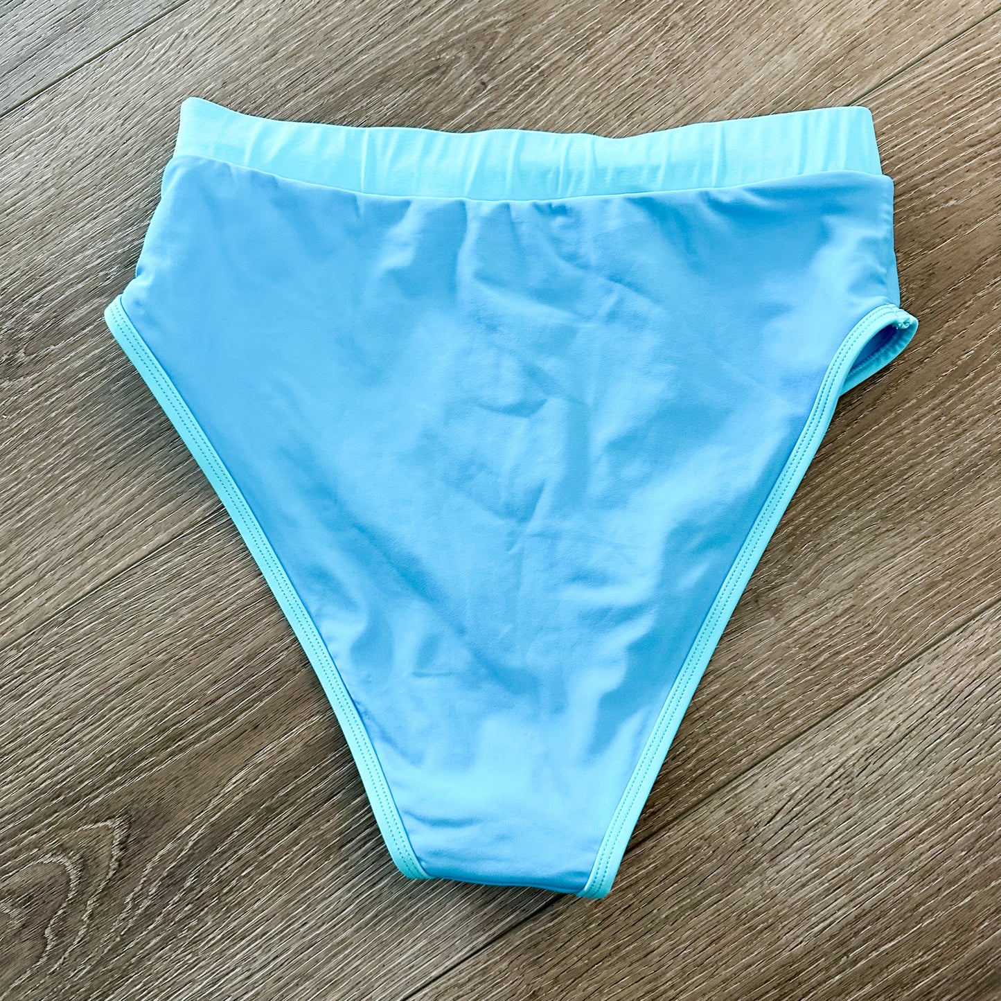 93 Play Street New High Waist Bubble Blue Bikini Bottoms Size XL