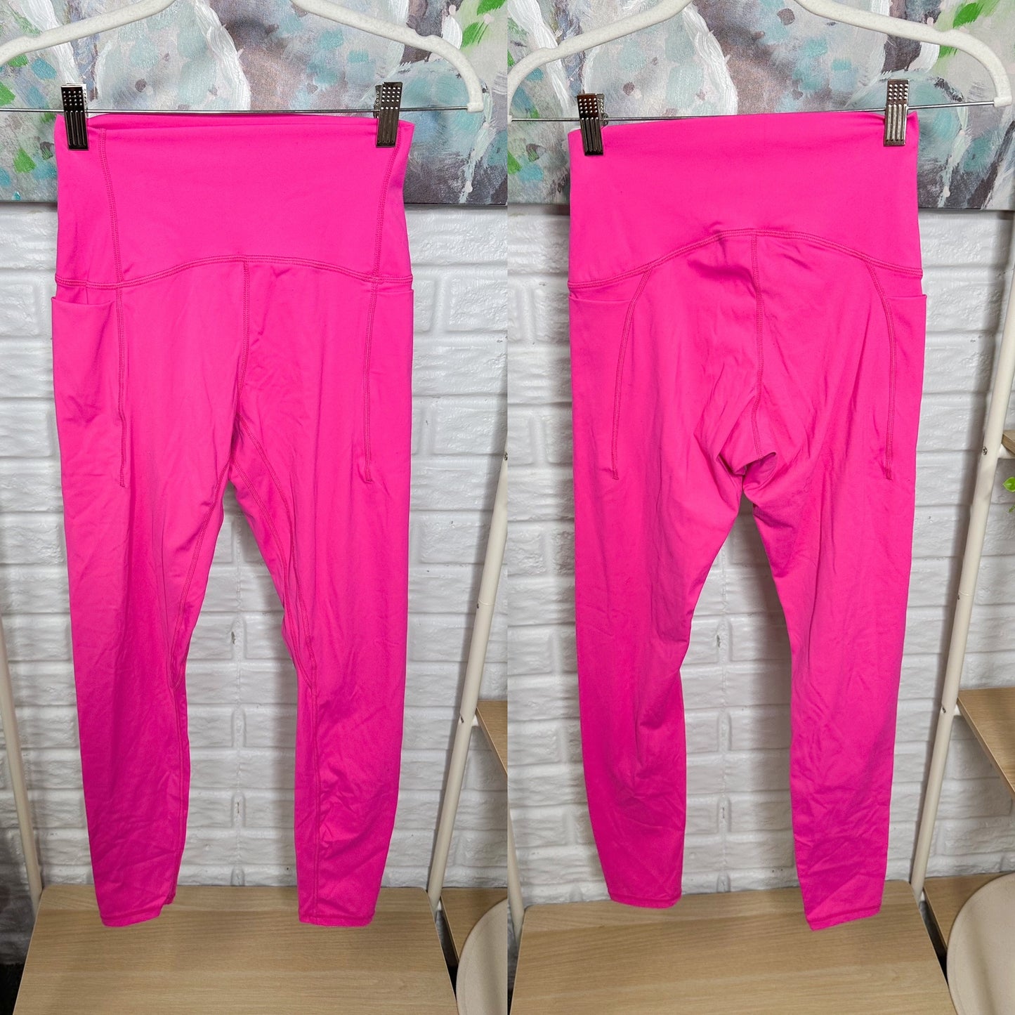 Sunzel Pink High Rise Leggings Size Small