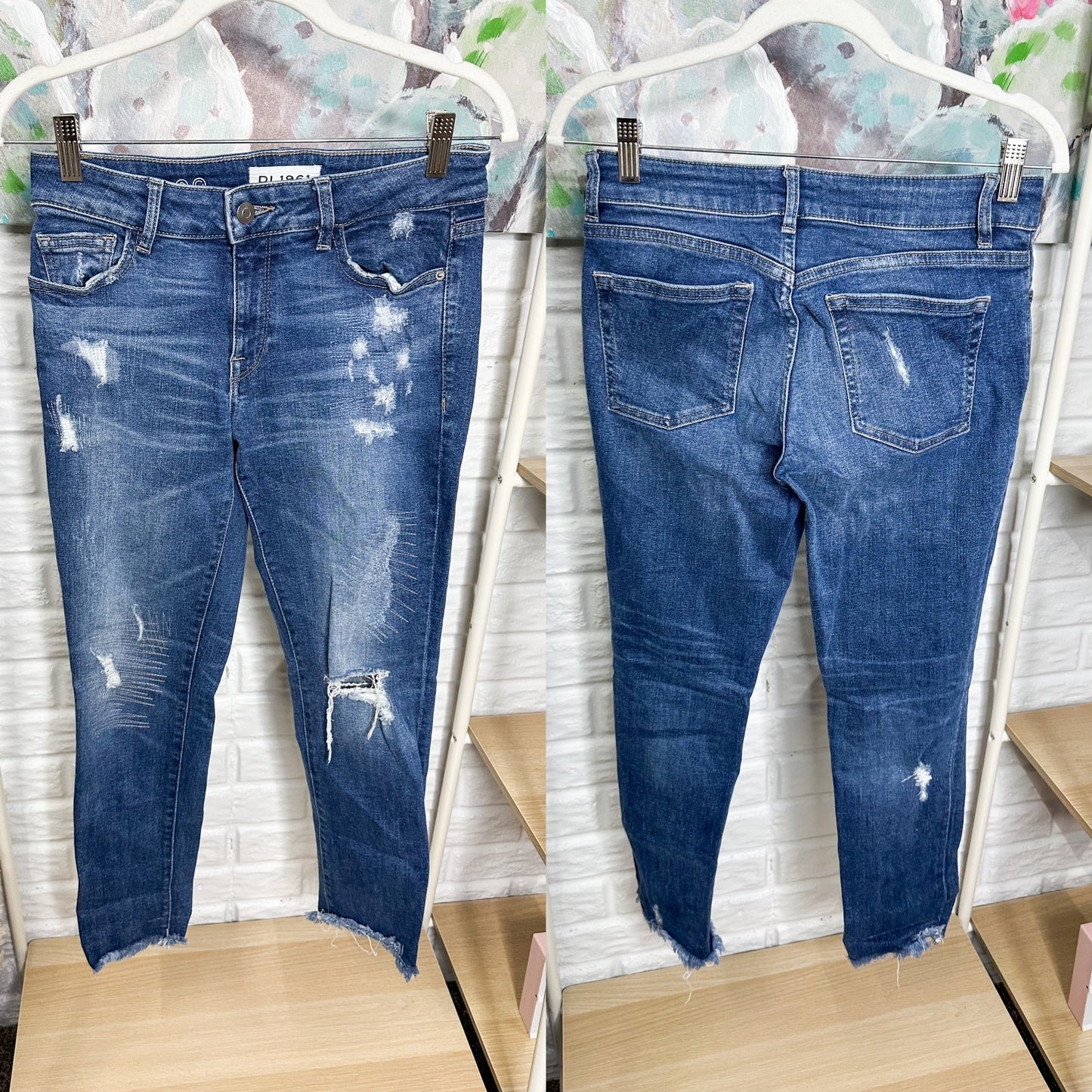 DL1961 Florence Instasculpt Distressed Jeans Size 26