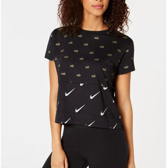 Nike Sportswear Metallic Allover Logo Shirt (M)