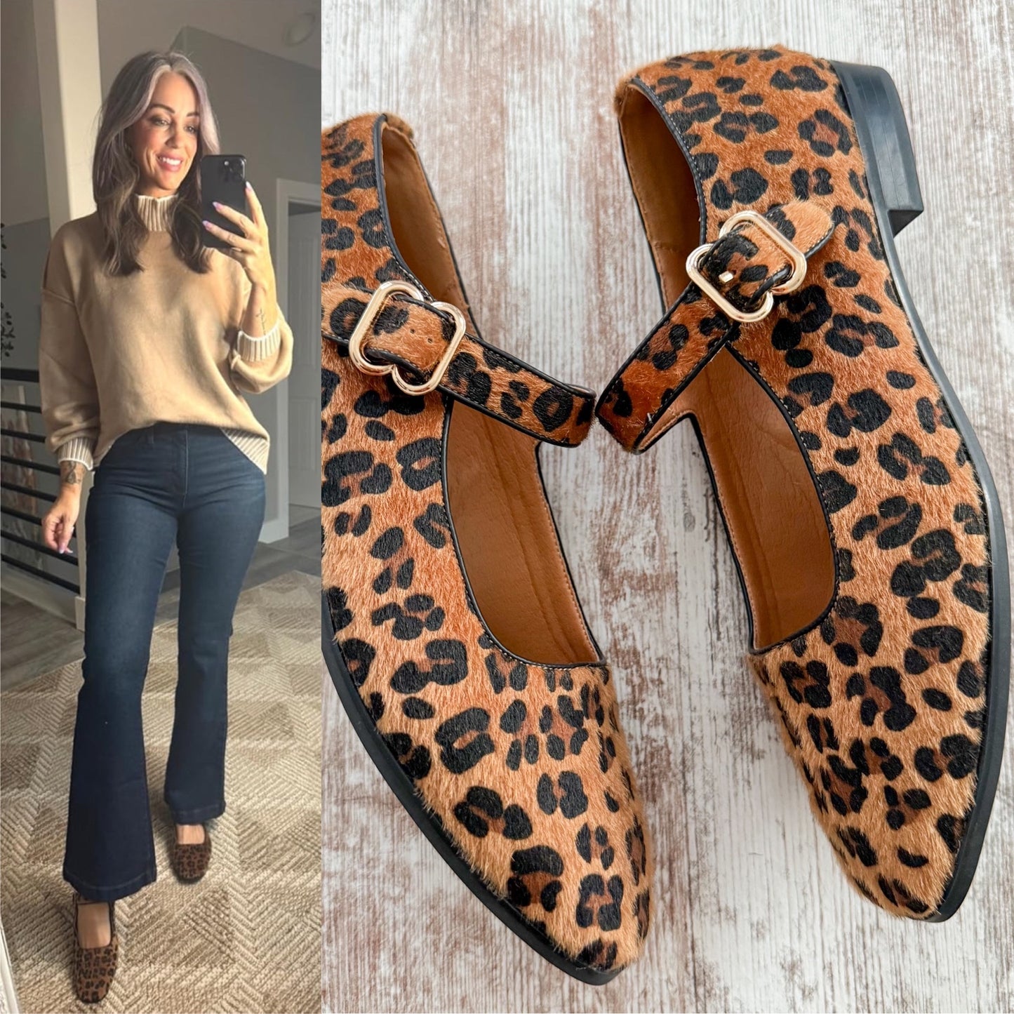 DOEYG Leopard Ballet Flats (8.5)