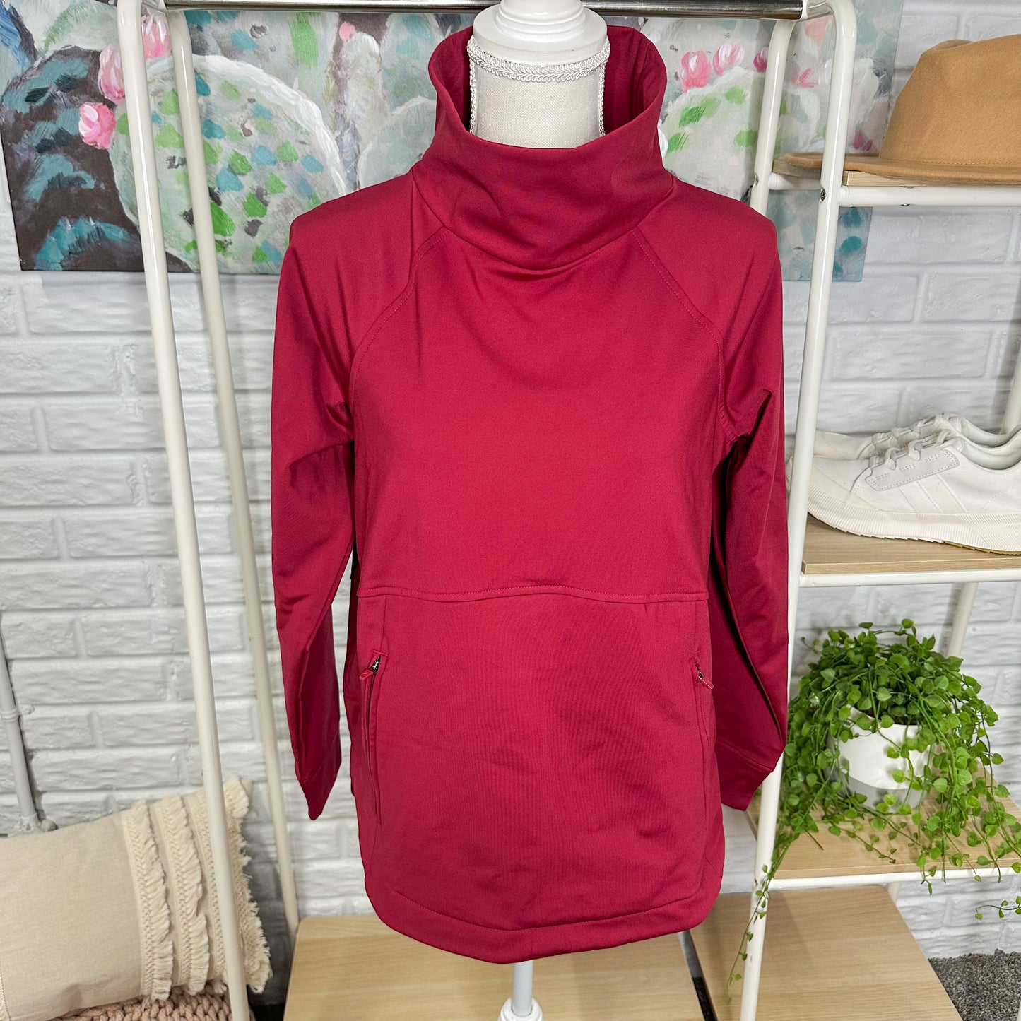 Lou & Grey Brushed Mock Neck Sporty Tunic (XS)