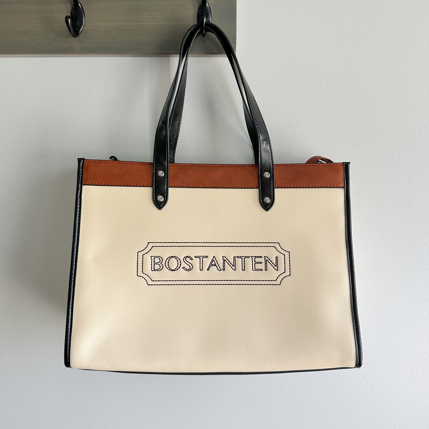 Bostanten New Logo Medium Leather Crossbody Bag