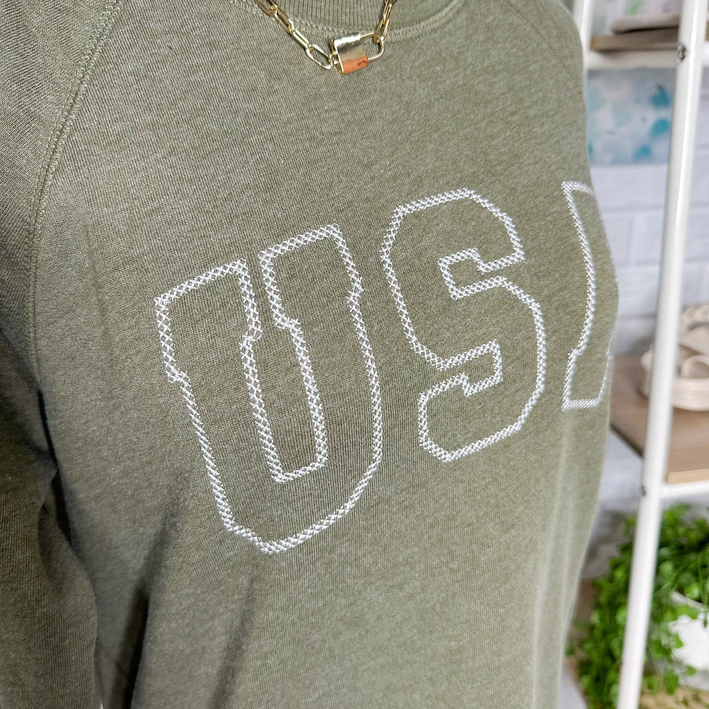 Maurice’s New Green USA Sweatshirt Size Small