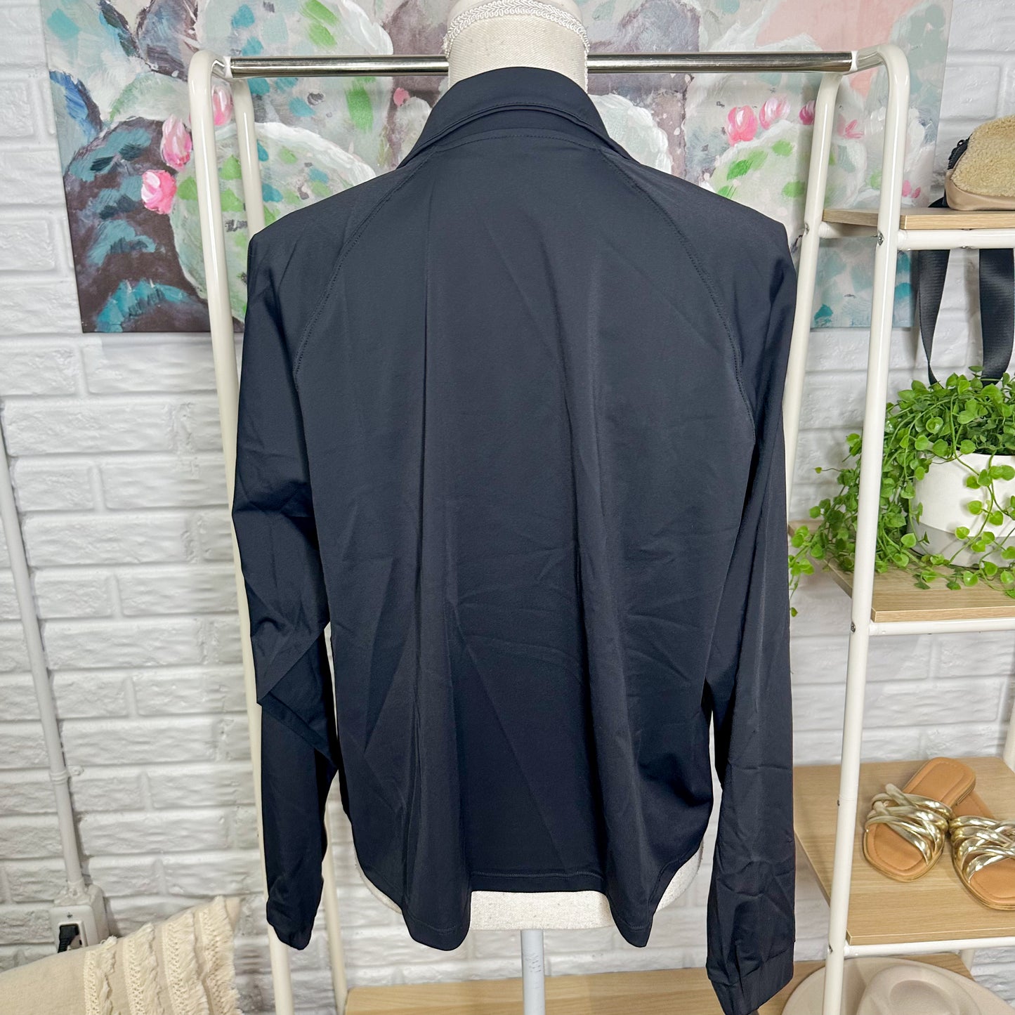 Black Athletic Zip zip Jacket (M)