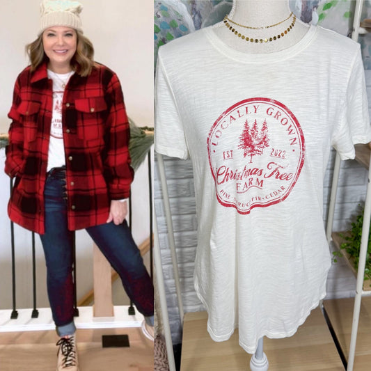 Maurice’s New Locally Grown Christmas Tree Farm Tee (S)