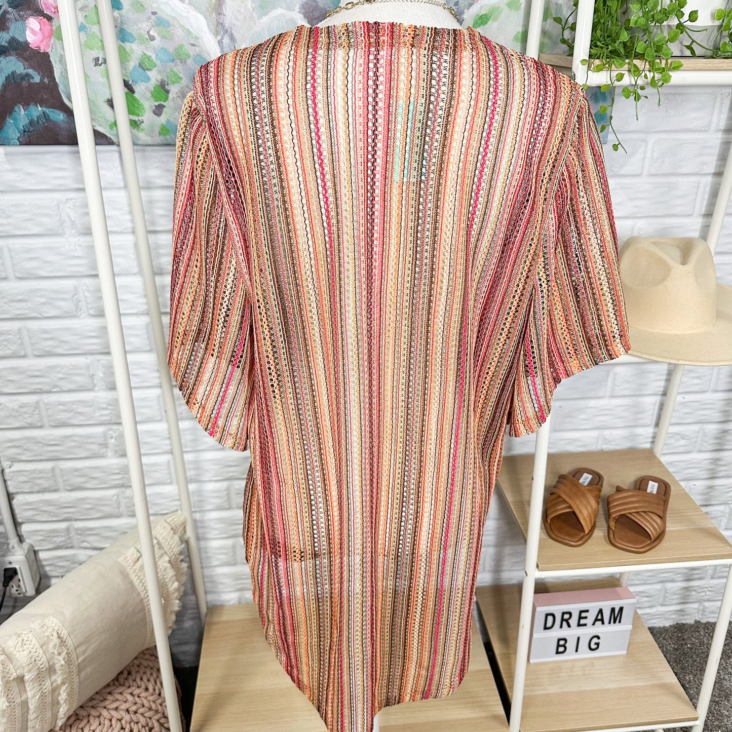 Maurice’s New Striped Multicolor Knit Kimono Size Medium