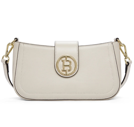 Bostanten Nola White Leather Crossbody Purse