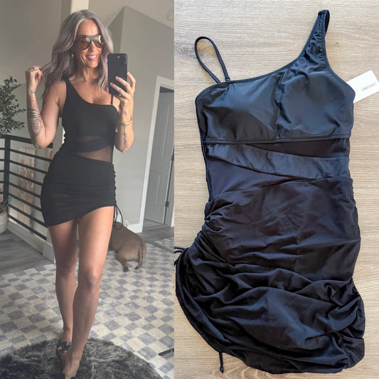 Vimpunec New Black One Piece Swim Dress (S)