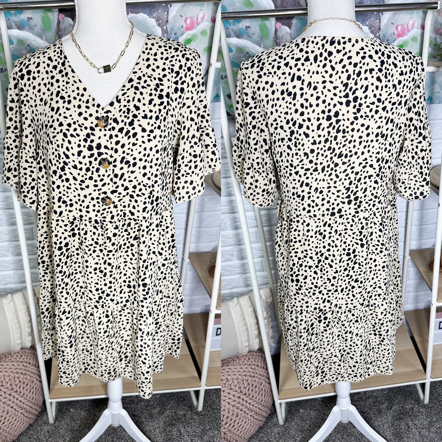 Cheetah Print Mini Dress Size Small
