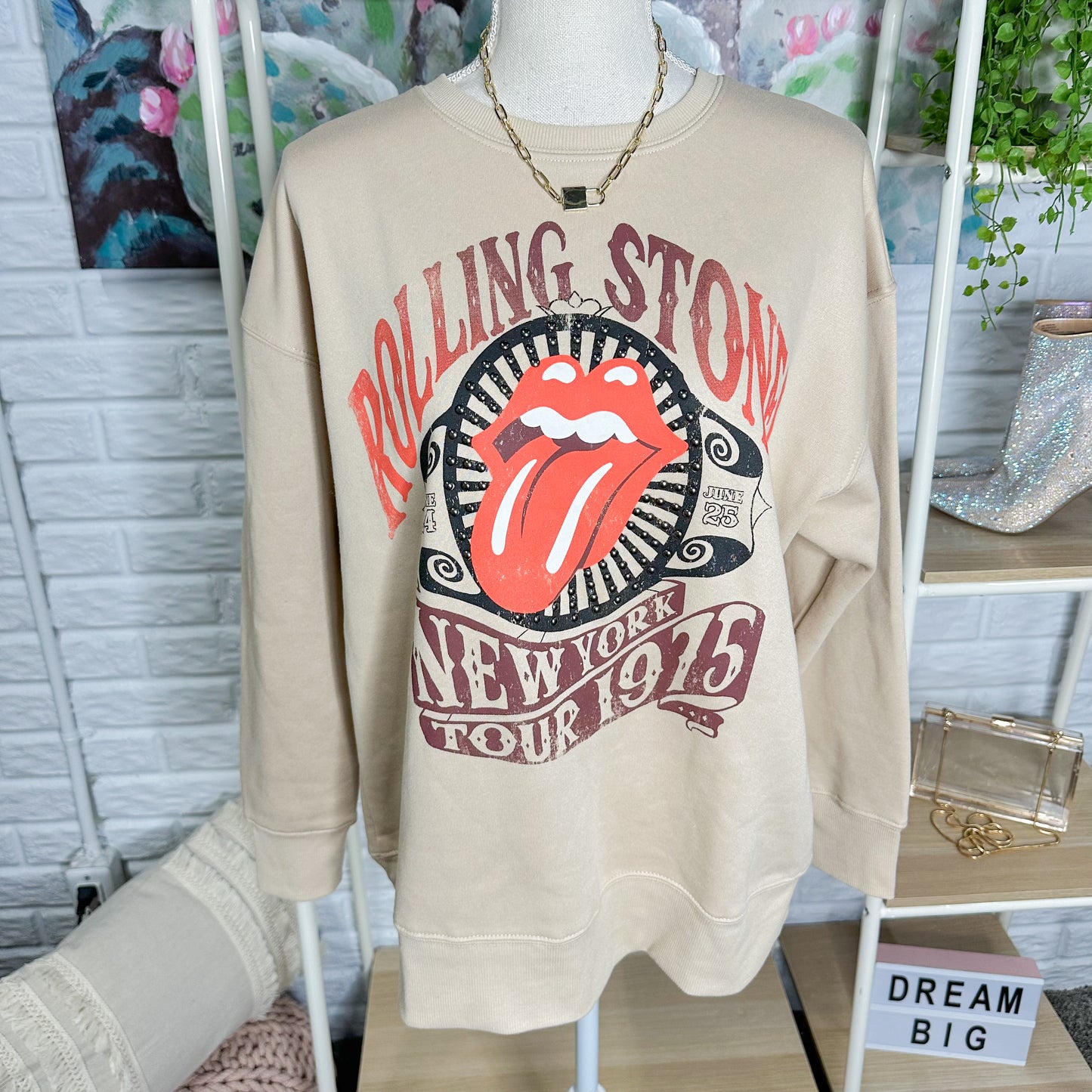 The Rolling Stones Graphic Sweater Size Small