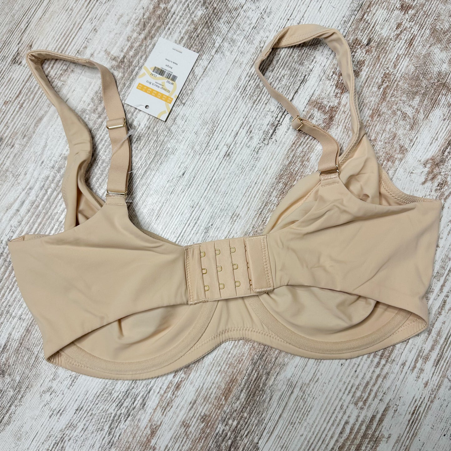 Delimira New Beige Scoop Neck Underwire Bra (34E)