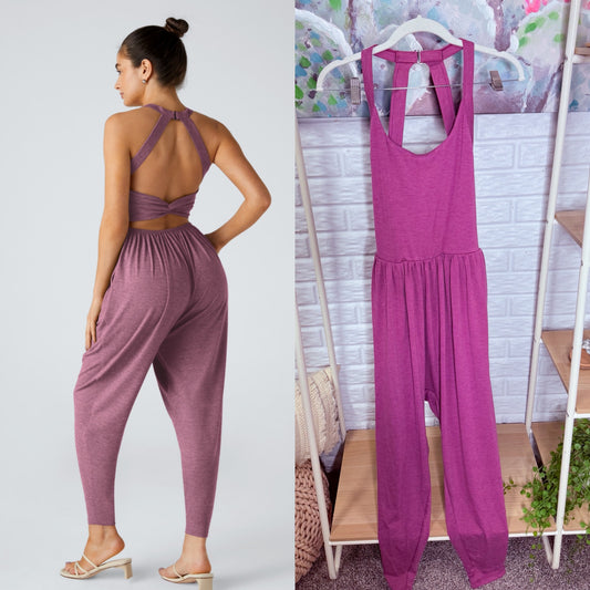 Halara New U Neck Pocket Harem Casual Jumpsuit Easy Peezy Edition (S)
