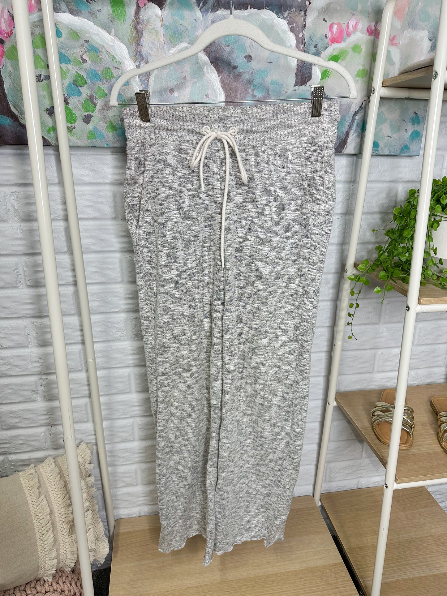 Lou & Grey Marble Wide Leg Sweatpants (XS)