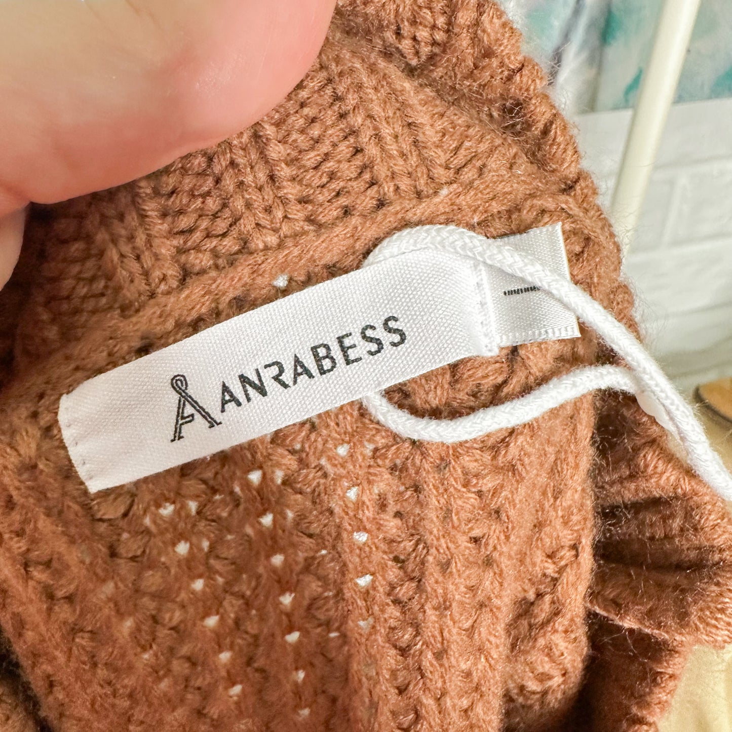 Anrabess New Brown Sweater Dress Size Large