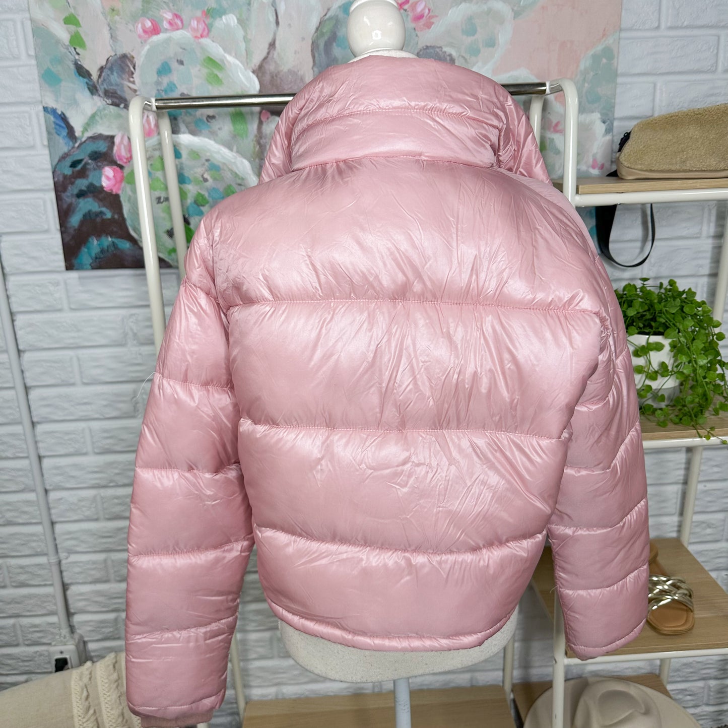 Judith March New Pink Puffer Jacket Size Large