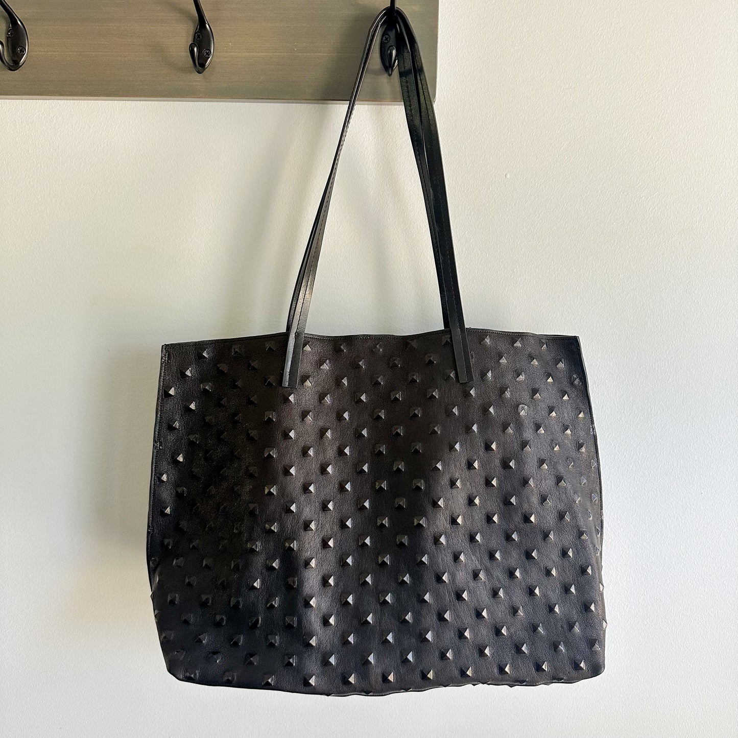 B. May Classic Shopper Black Stud Tote