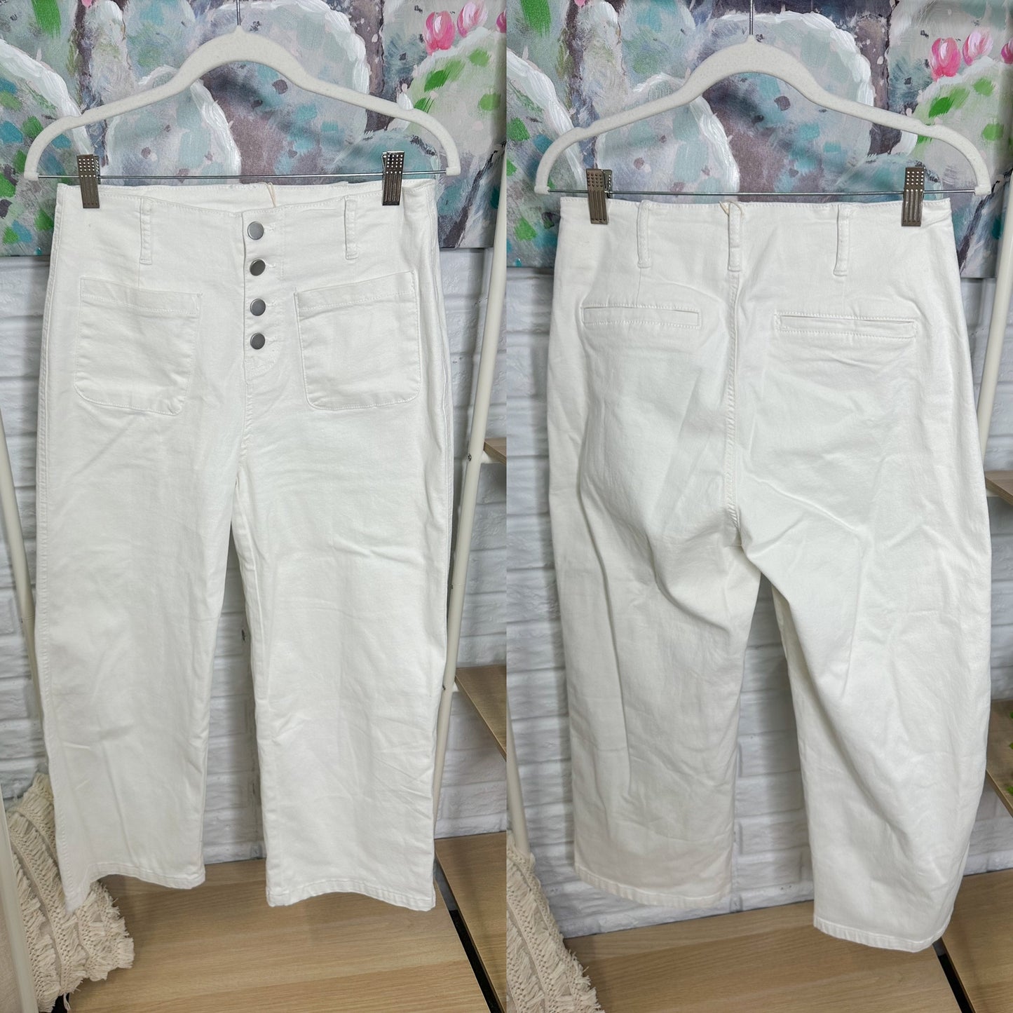 Omoone New High Rise White Jeans (8)