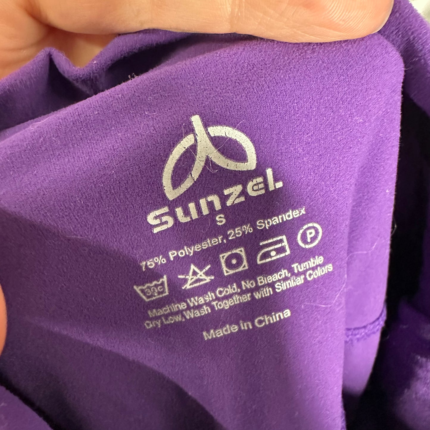 Sunzel Purple High Rise Leggings Size Small