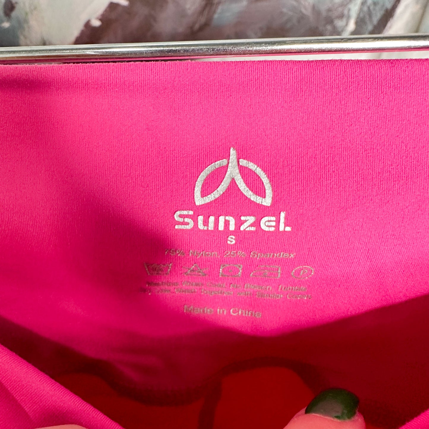 Sunzel Pink High Rise Leggings Size Small