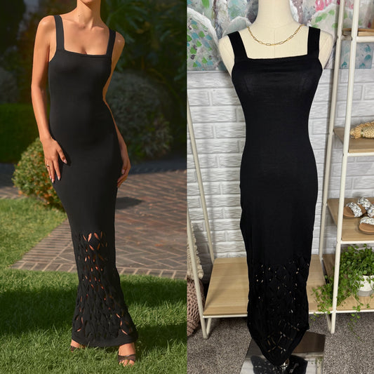 Cupshe x Renee & Elisha New Herbert Midnight Maxi Dress (S)