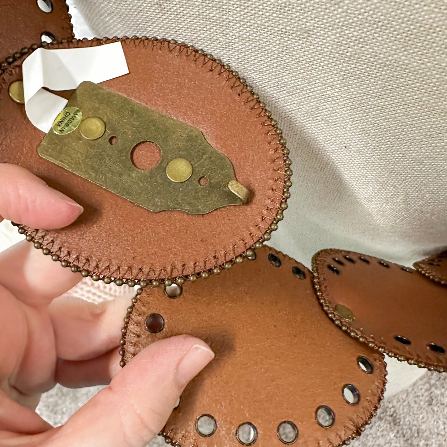 Brown Faux Leather Belt M/L