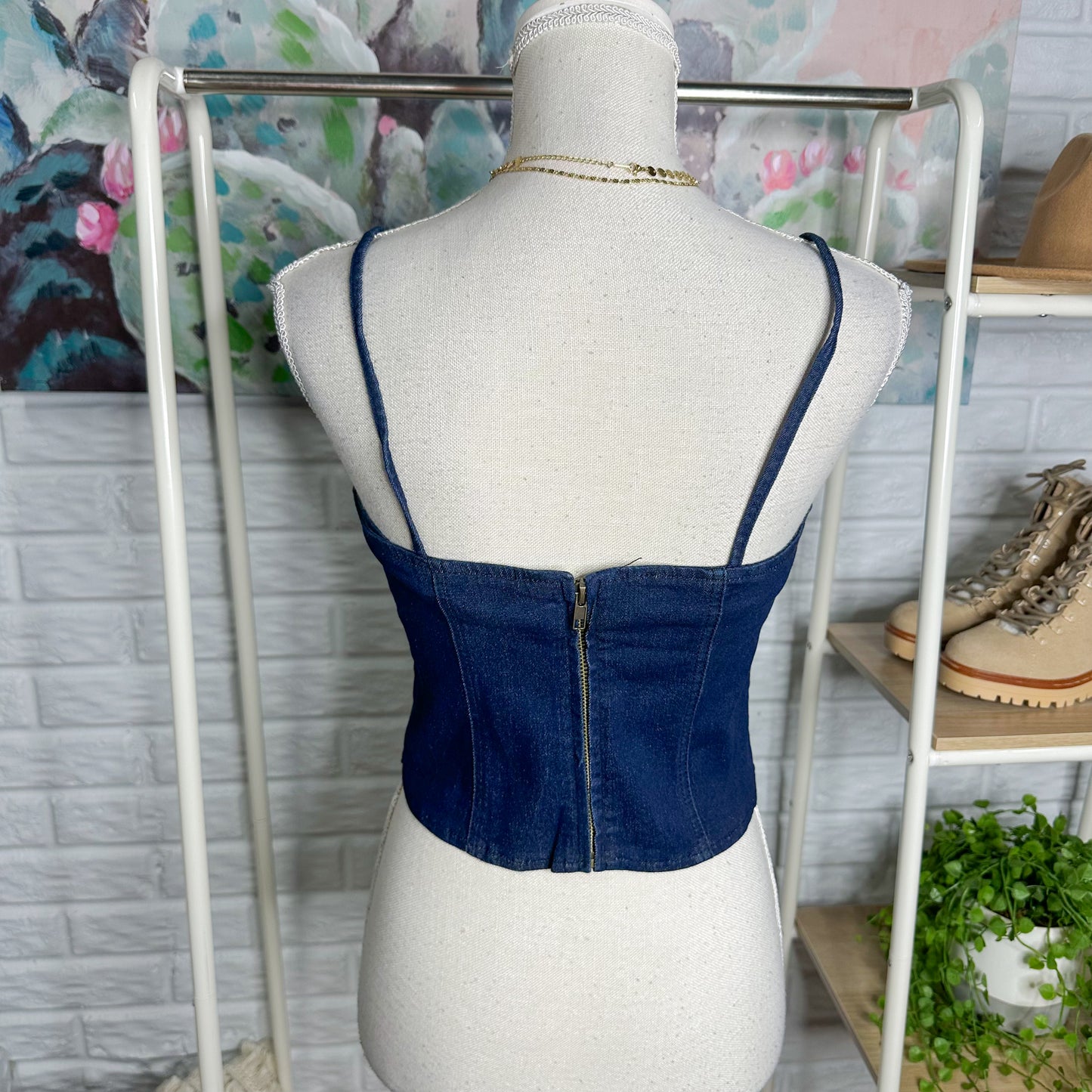 Imily Sleeveless Denim Vest Tank (S)