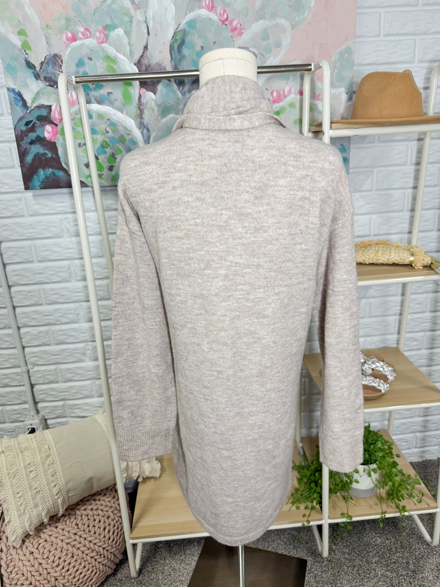 LOFT New Draped Open Front Cardigan (XS)