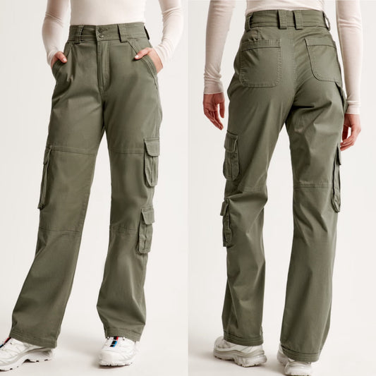 Abercrombie & Fitch New Olive Relaxed Cargo Pant (28/6L)