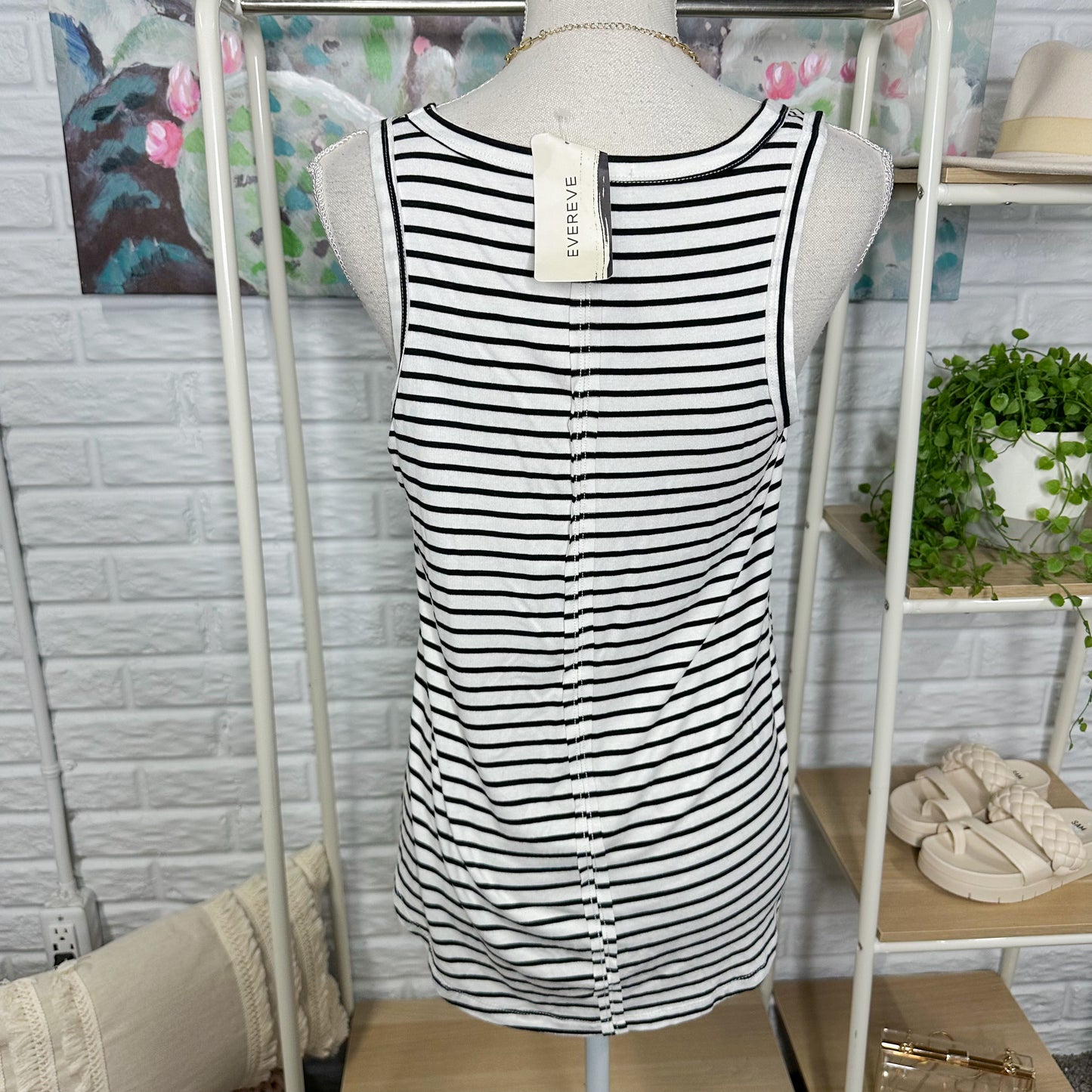 Evereve New Liv Tunic Tank Striped Size Small