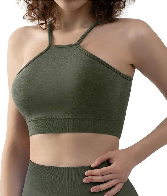 Celer Green High Neck Low Impact Sports Bra Size Large