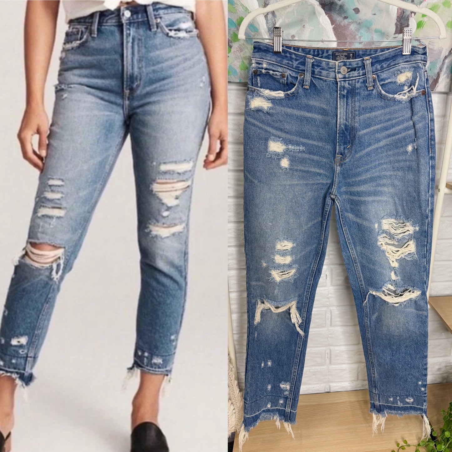 Abercrombie & Fitch Annie High Rise Girlfriend Jeans (26/2)