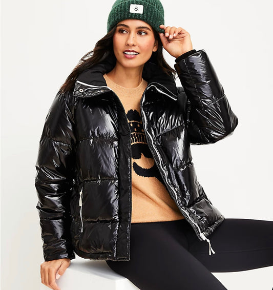 Lou & Grey Black Active Puffer Jacket Size XS