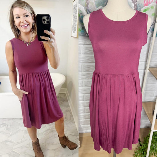 Maurice’s New 24/7 Sleeveless Berry Dress (XS)