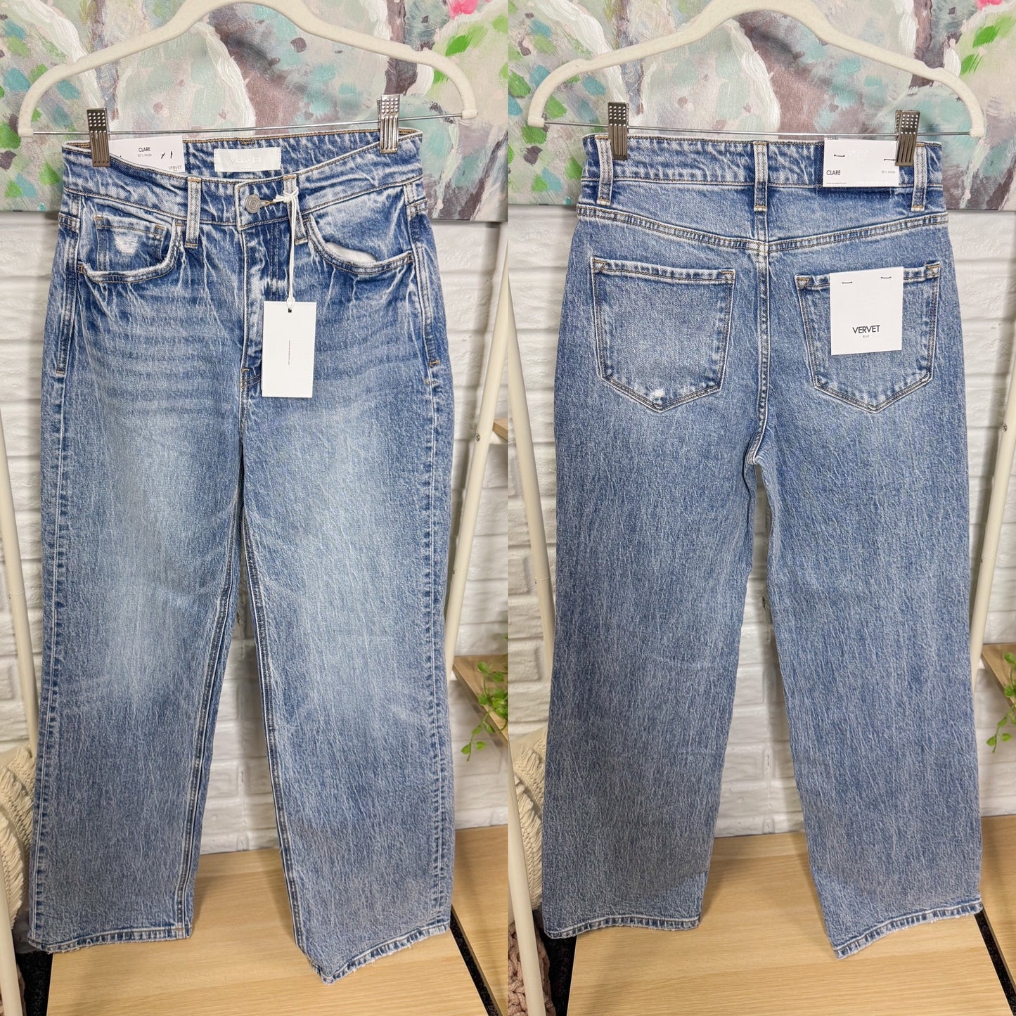 Vervet Blue New Clare 90’s Wide Leg Jeans (25)