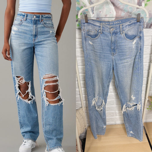 American Eagle Distressed Mom Jeans (4)